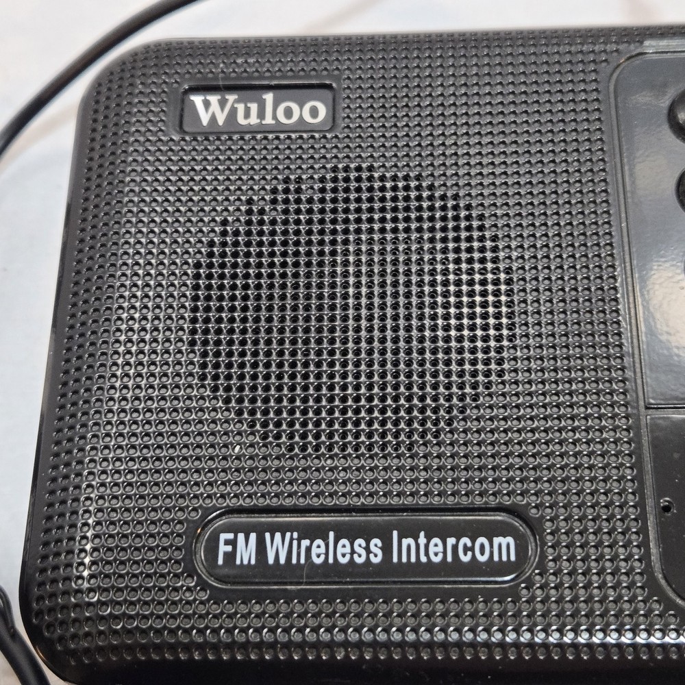 Wuloo 22 Channel 100 Code 1 Mile Range FM Wireless Intercom System - Black - UD
