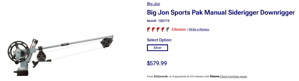 BIG JON CAPTAINS PAK MANUAL SIDERIGGER