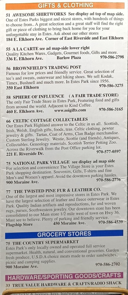Estes Park Picture Map 2009