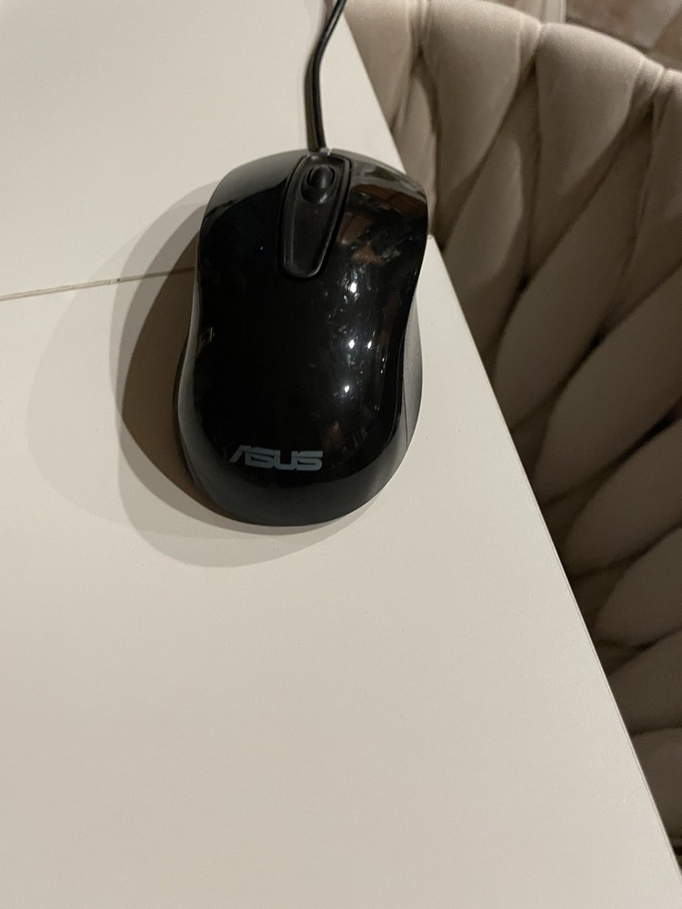 ASUS Wired Optical USB Mouse Black Scroll Wheel 3 Buttons Standard