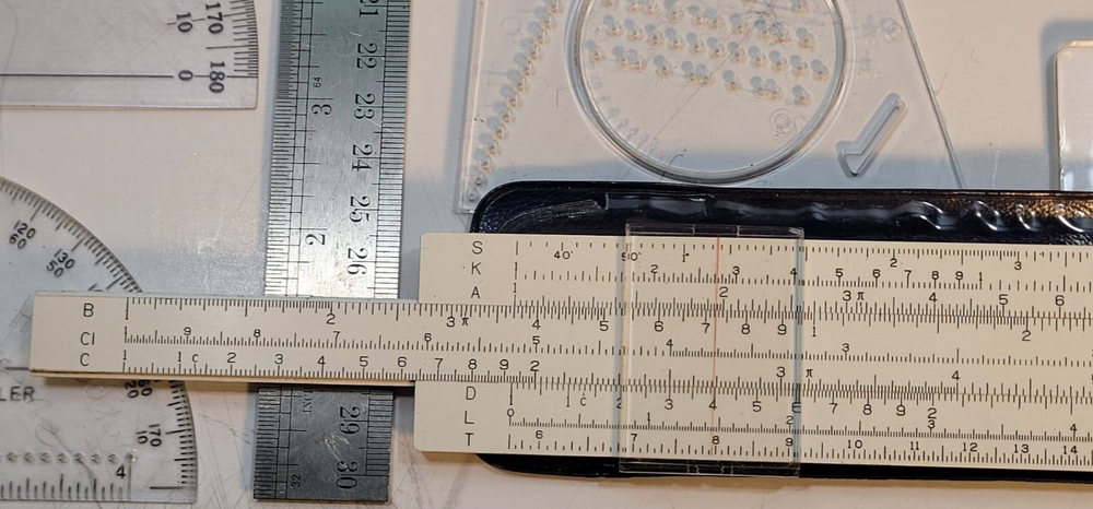 Lot Drafting Engineering Mechanical Drawing Instruments Templates Rulers Slide