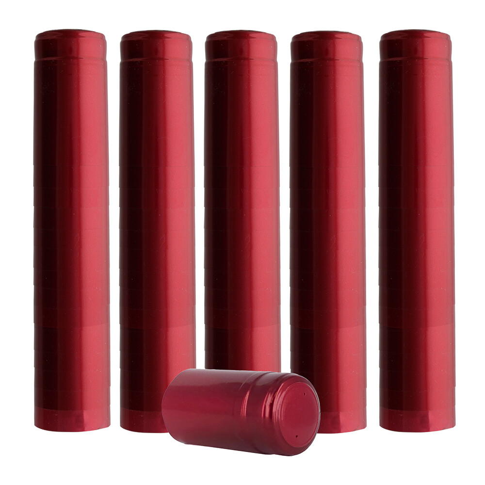 Metallic Ruby Red PVC Shrink Capsules-500 Count