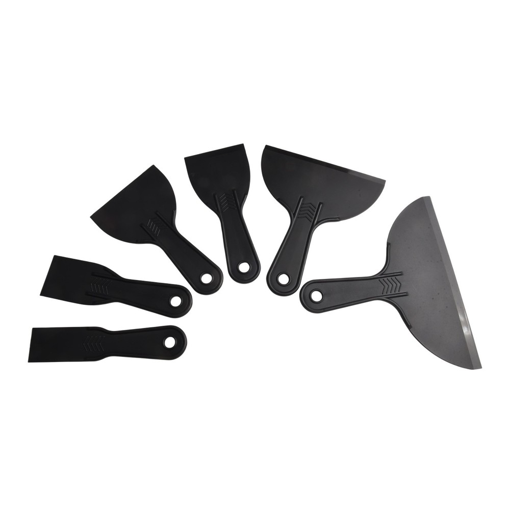 Smooth Surfaces Easily with Our Multi Size Black Plastic Putty Cutter Set