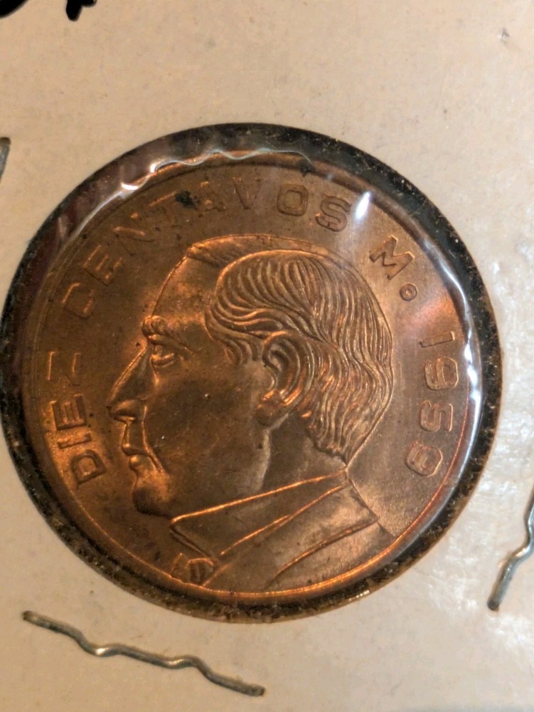 MEXICO. 10 CENTAVOS, 1959. UNCIRCULATED.
