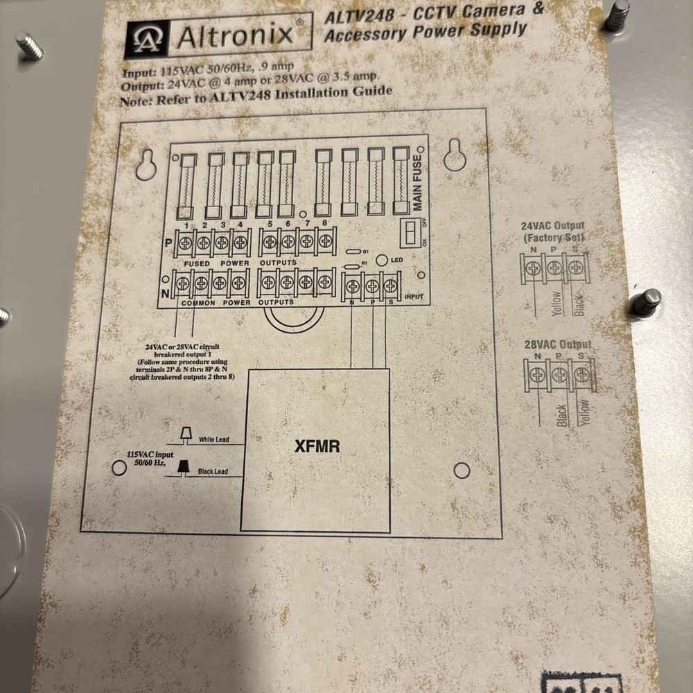 Altronix ALTV248 CCTV Power Supply