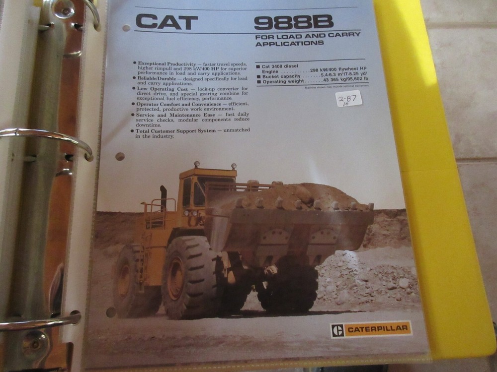 Caterpillar 988B Wheel Loader Brochure 10 Page