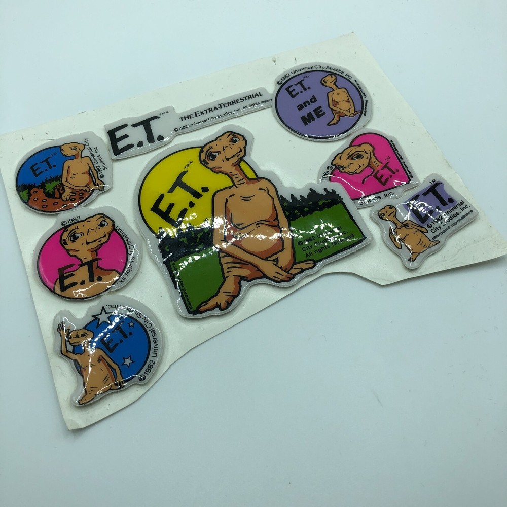 NOS 80s E.T. The Extra-Terrestrial Sticker Set