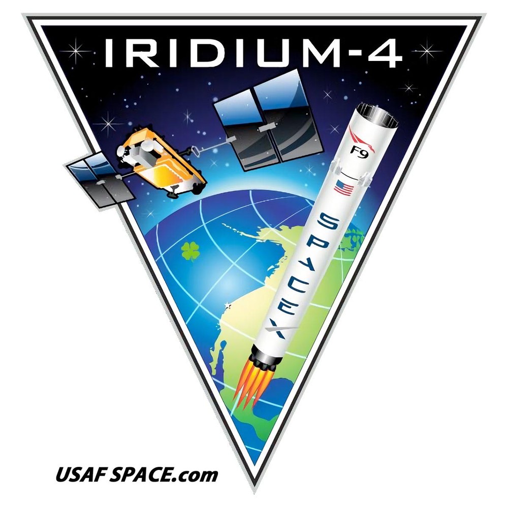 Authentic Iridium-4 - SPACEX FALCON 9 F-9 VAFB Launch SATELLITE Mission PATCH