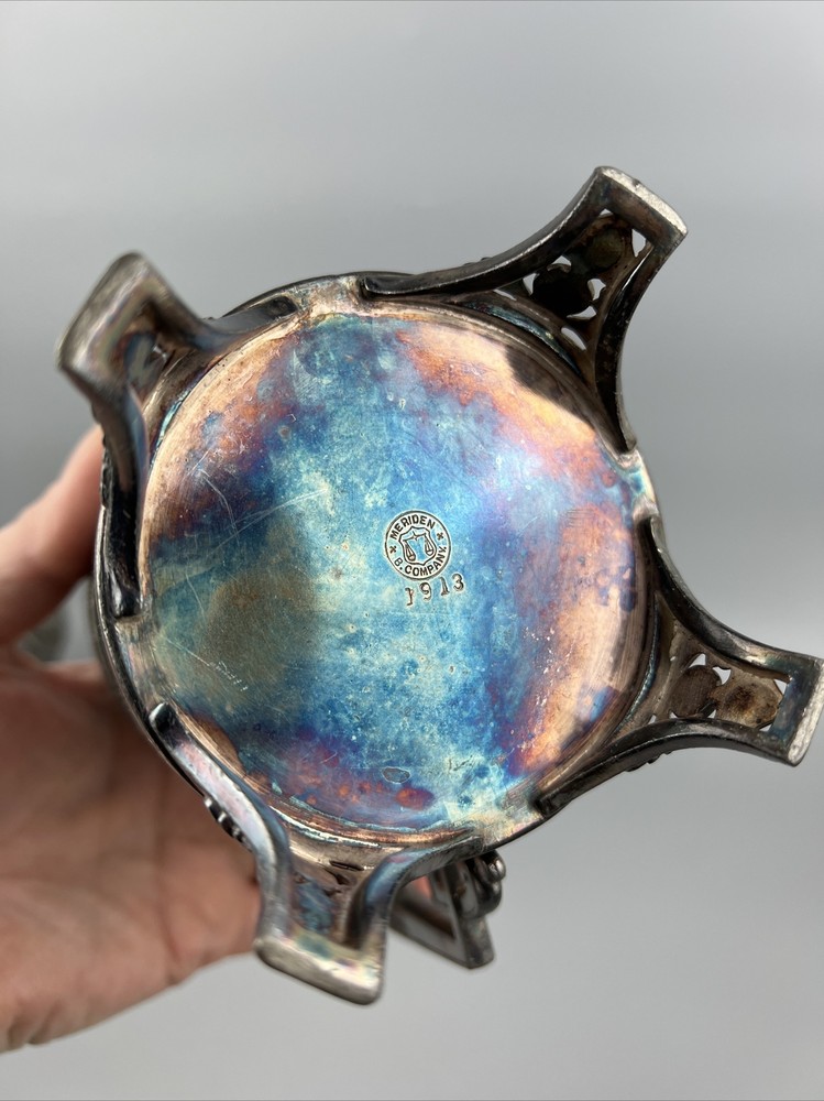 Vintage Meriden B. Company Coffee/Tea Set 4 Pc Silverware 1913