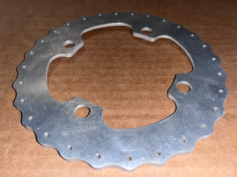 Custom made aluminum bash guard, 104 bcd