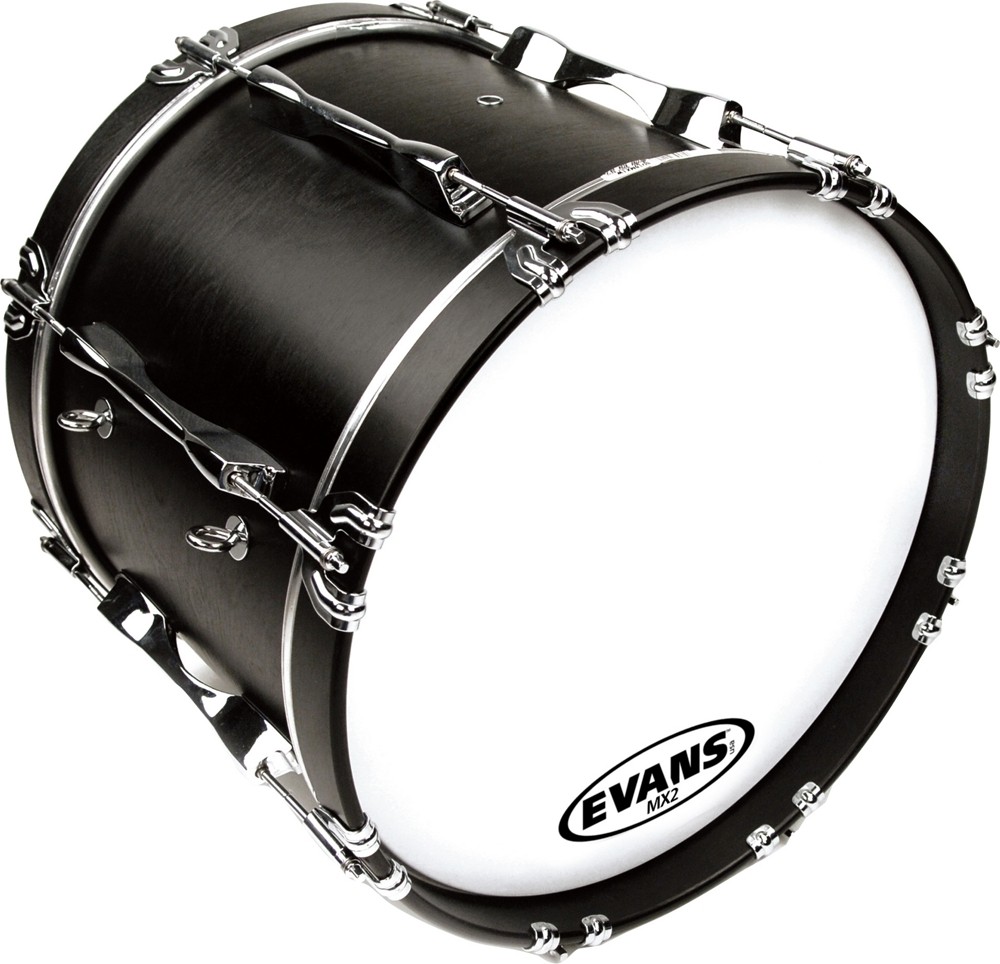 Evans MX2 White Marching Bass Head 26 in.