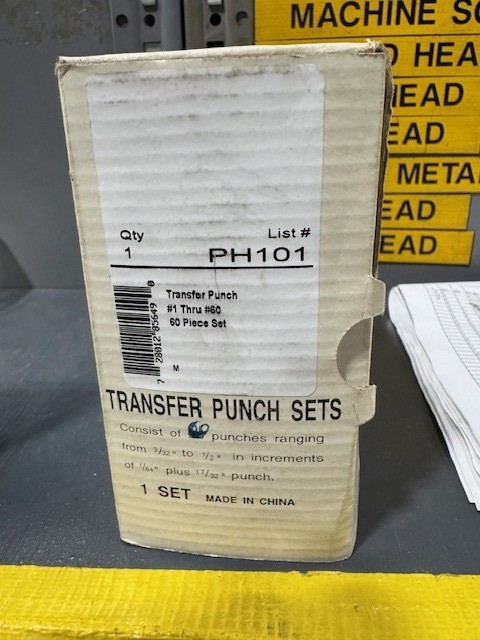 Michigan Drill PH101 Transfer Punch Set,#1-60