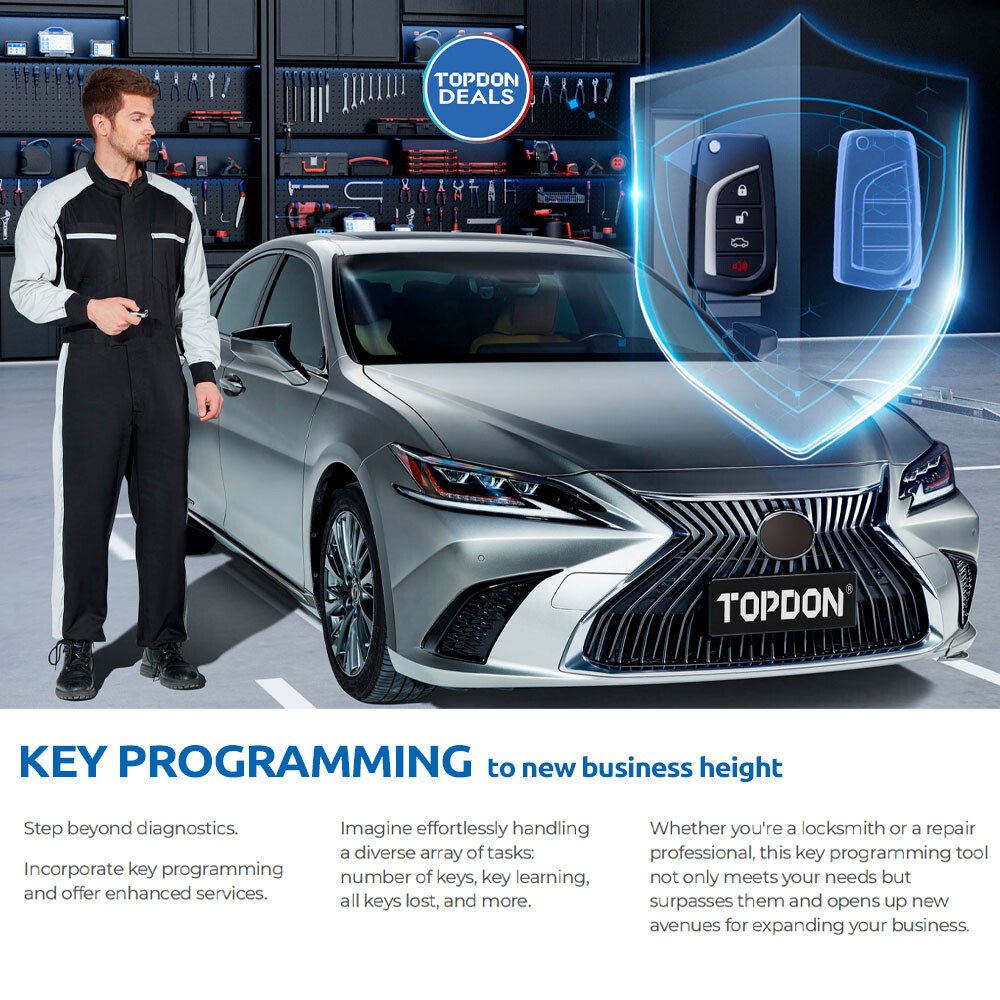 2024 TOPDON TOPSCAN PRO Automotive Diagnostic Service Tool Code Reader Scanner