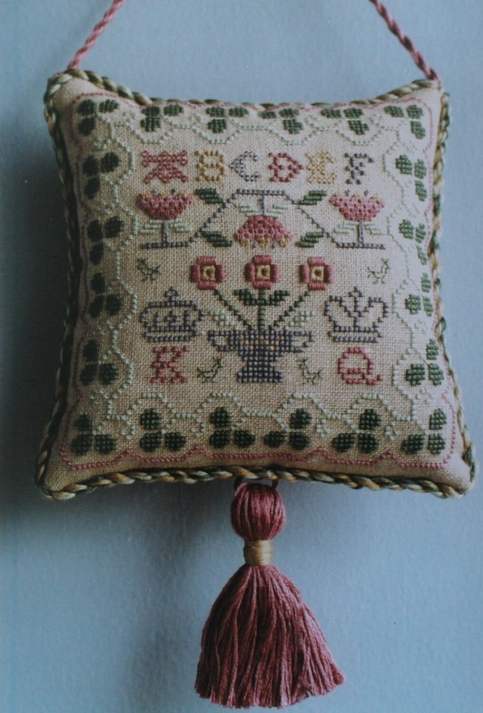 Irish Sampler Pincushion #1 - by Nostalgic Needle