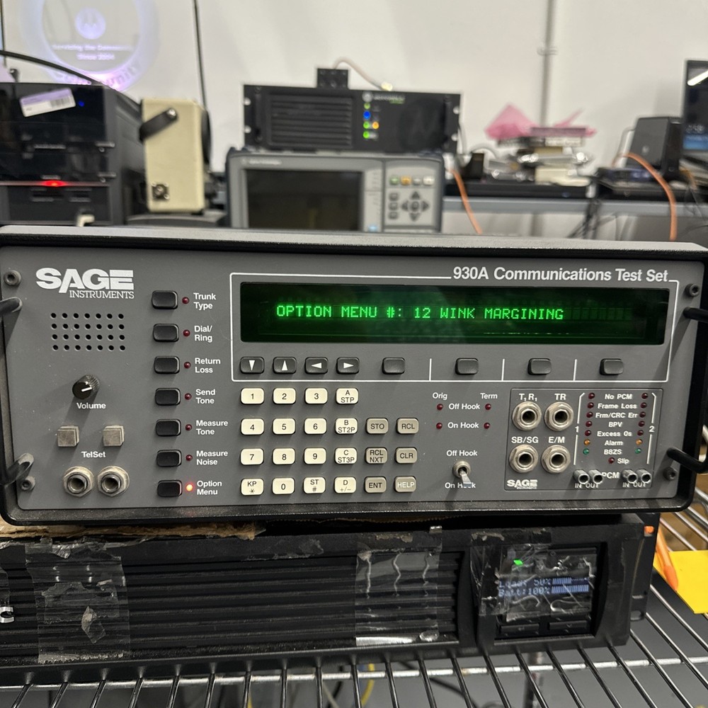 Sage Instruments 930A Communications Test Set w/ Power Chord