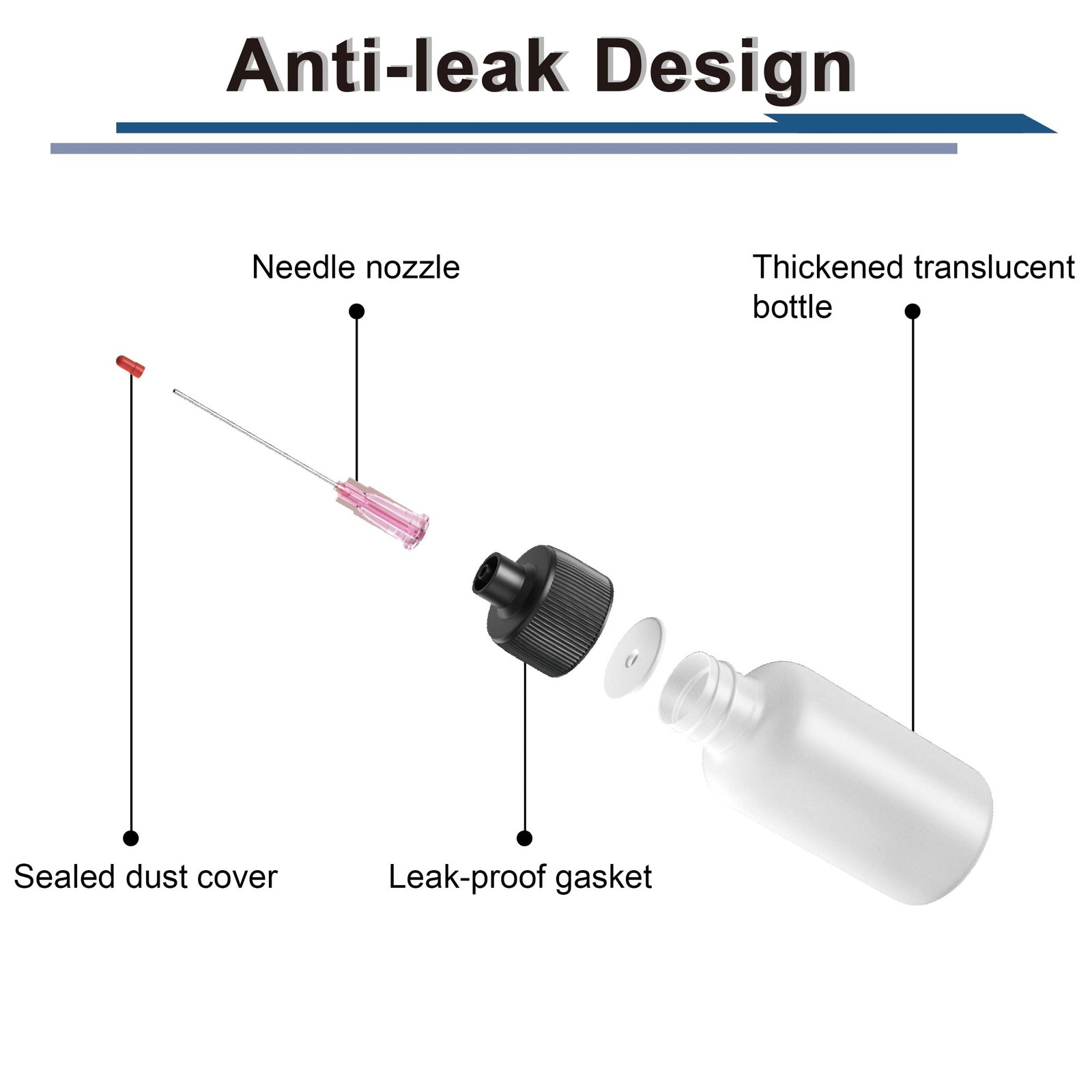 5 Pcs Needle Oiler 1 oz LDPE Precision Gun Oil Bottle Set