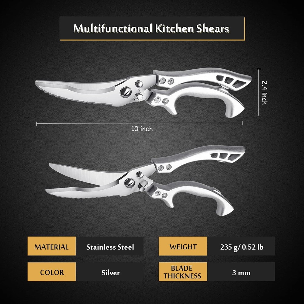 Poultry Shears Heavy Duty Kitchen Shears Multipurpose Kitchen Scissors Stainless