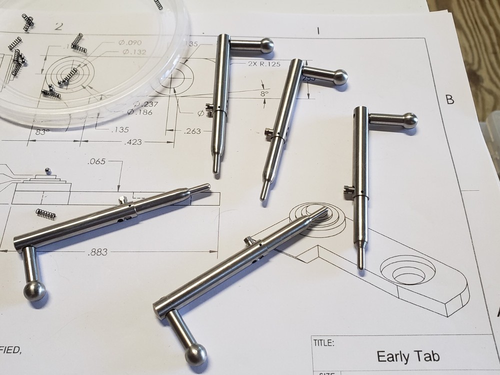 3 Early Sheridan Model C 2 pc Bolts