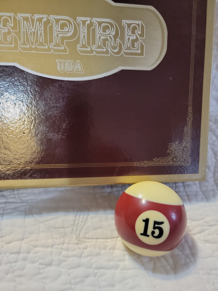 Replacement Billiard Pool 15 Ball Maroon Empire 2.25" EUC
