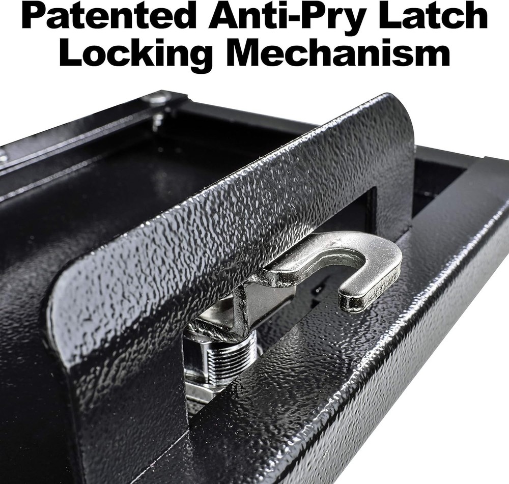 Locking Security Mailbox Large Curbside Mailbox with Key for Home Black