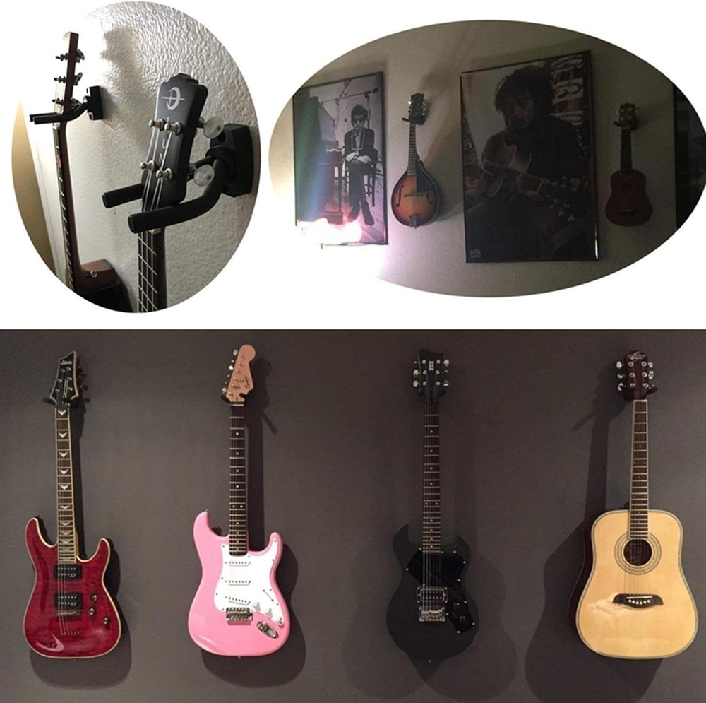 6-Pack Guitar Wall Mount Hangers – Adjustable, Non-Marring, Easy Install