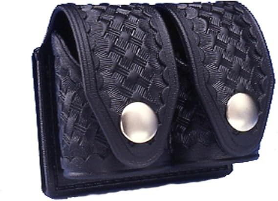 HKS Speedloader Pouch Medium Black Basketweave model 203