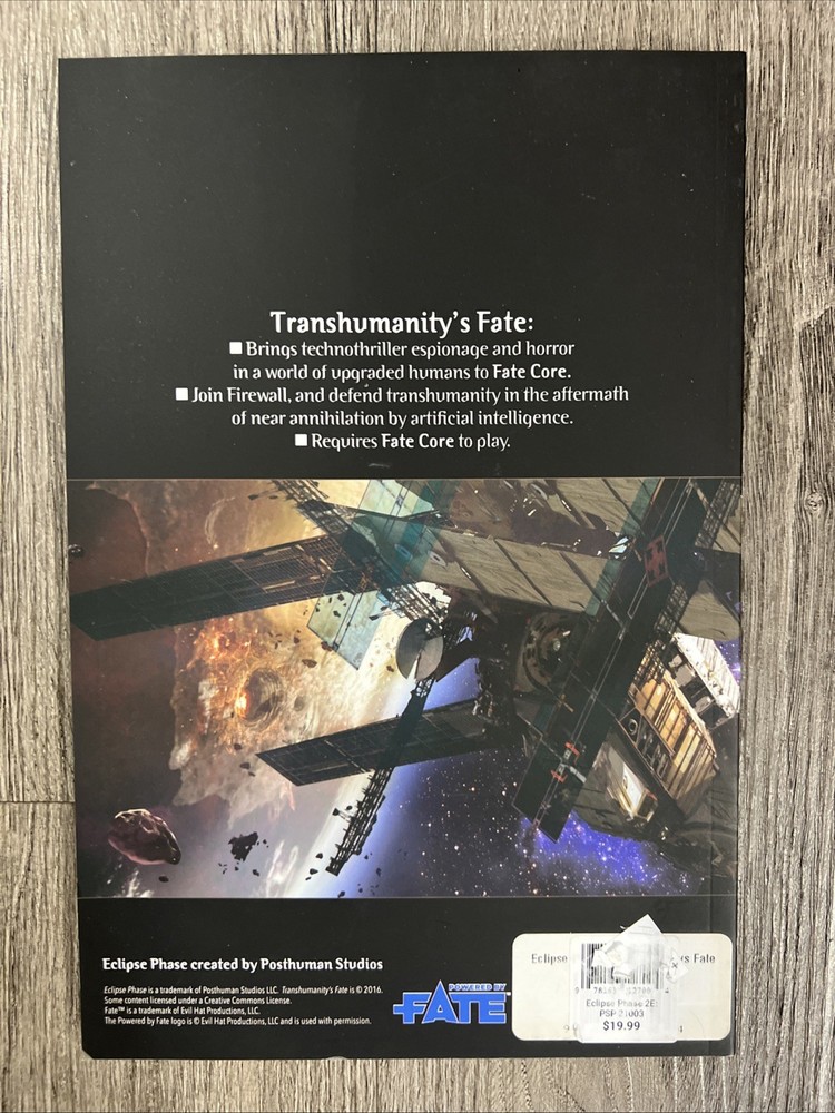 Eclipse Phase RPG: Transhumanity's Fate EX by Posthuman Studios