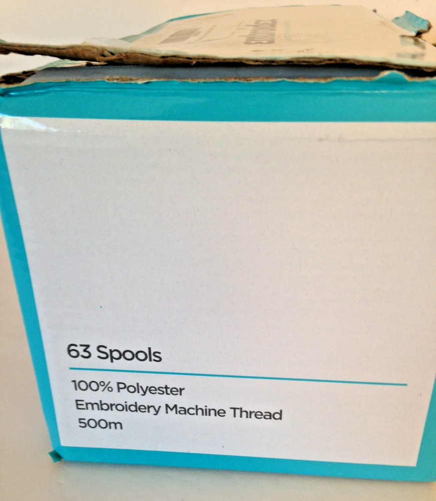 63 Colored Thread Spools Brother Embroidery Machine 100% Polyester