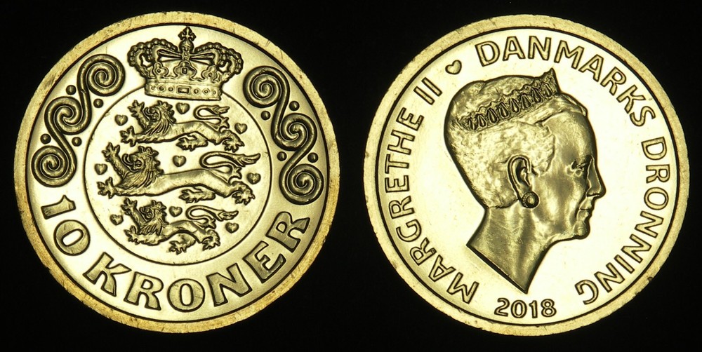 DENMARK 10 Kroner 2018 KM 954 UNCIRCULATED