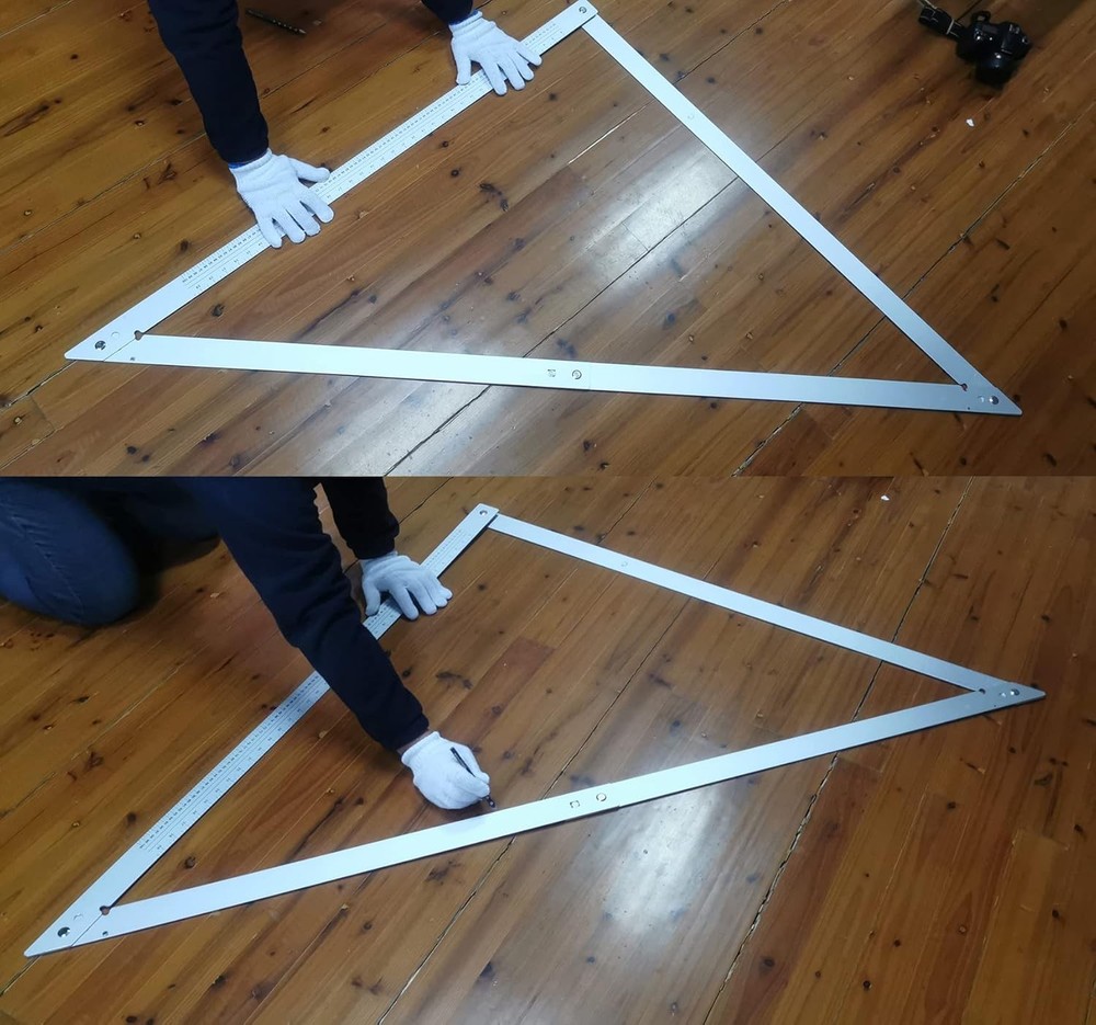 48-inch Aluminium Folding Set Square | Adjustable 45° and 90° Angles