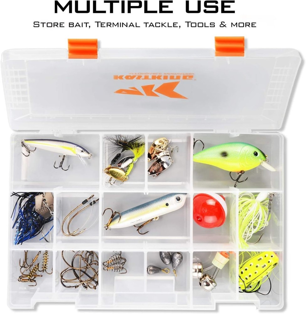 Durable 2-Pack Adjustable Plastic Tackle & Parts Storage Trays