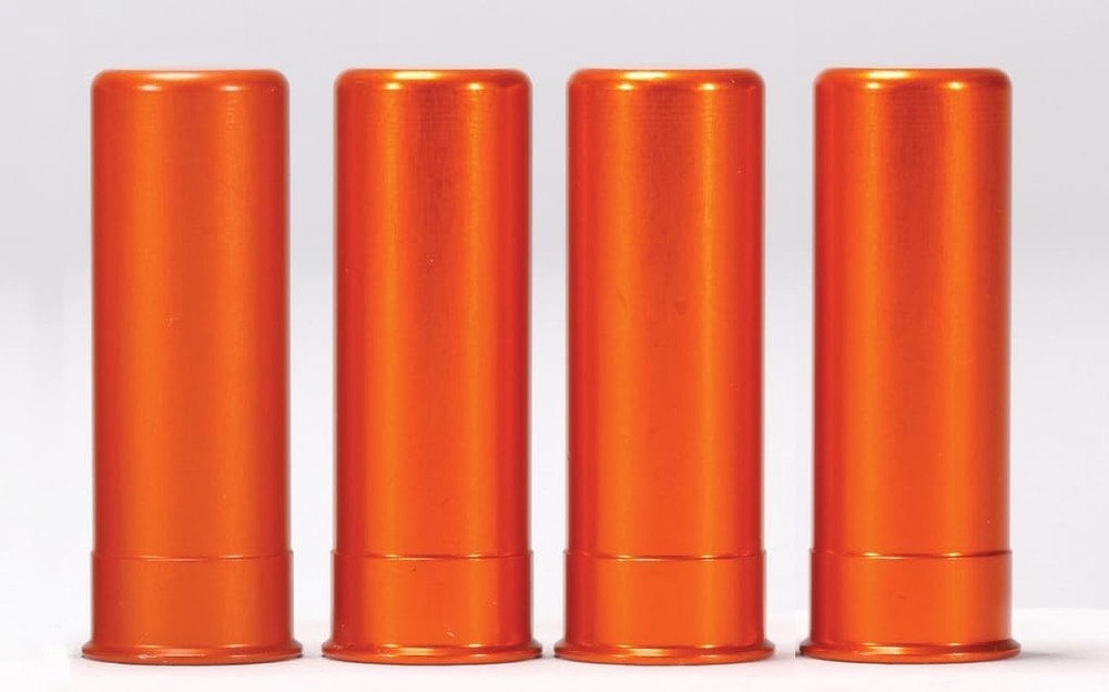 12 Gauge Snap Caps - Orange Training Dummy Rounds, 4 Pack for Dry Fire Practice