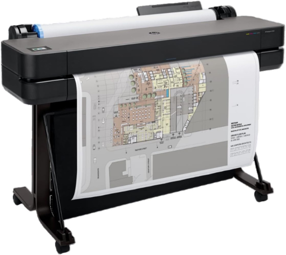 Designjet T630 Large Format 24-Inch Plotter, w Auto Sheet Feeder, Media Bin & St