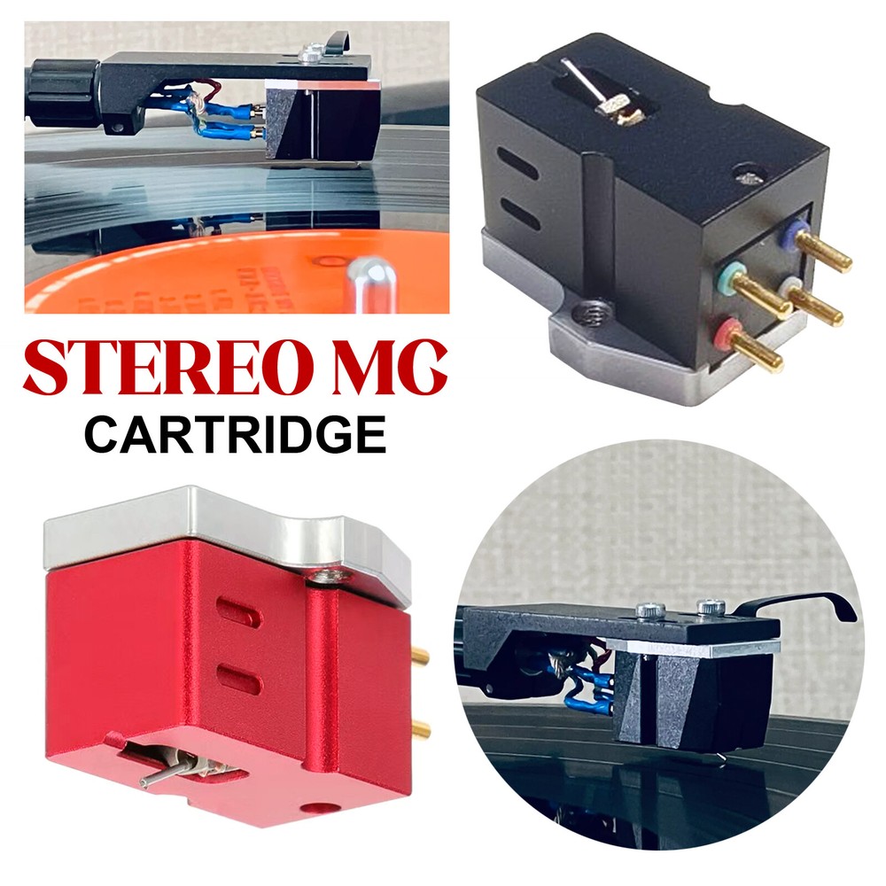 Moving Coil MC Cartridge 0.55 mv Elliptical Diamond Needle Solid Wood