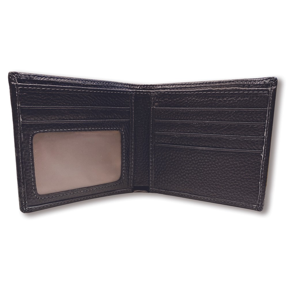 Square & Compass Leather Bi-Fold Masonic Wallet - [Black]