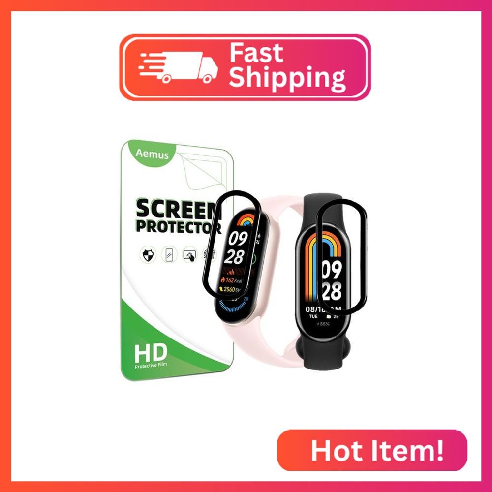 Aemus Screen Protector Compatible for Xiaomi Mi Smart Band 10 (2025) 3D Curved S