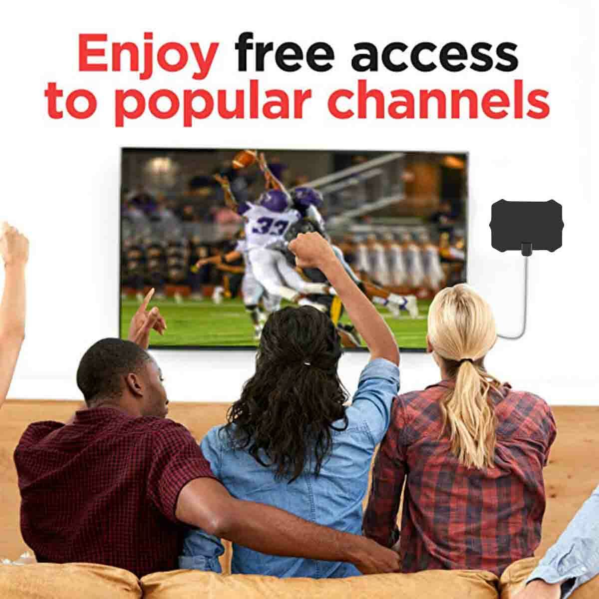 5600 Miles TV Antenna Indoor HDTV Amplified Digital Signal Booster HD 4K 1080P