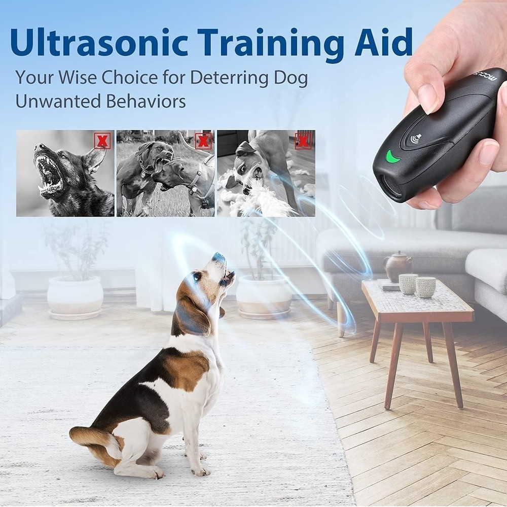 3 Modes Ultrasonic Dog Training & Bark Control - Portable, Rechargeable Device