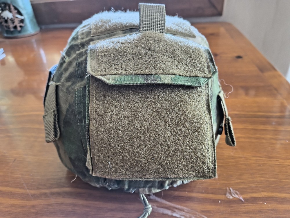 Tactical helmet covers with morale patches