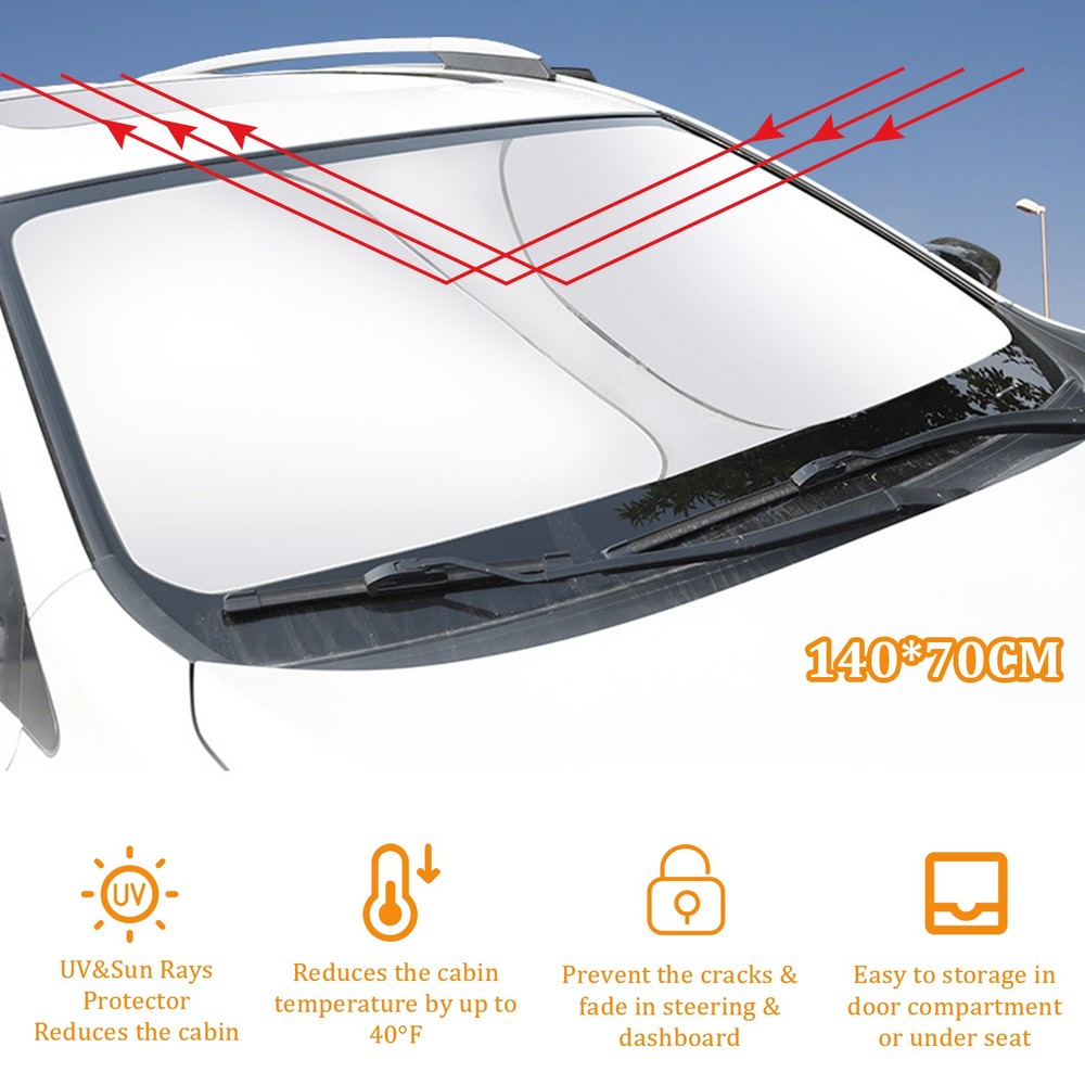 Foldable Car Windshield Sun Shade Visor Auto Front Window UV Block Shield Cover