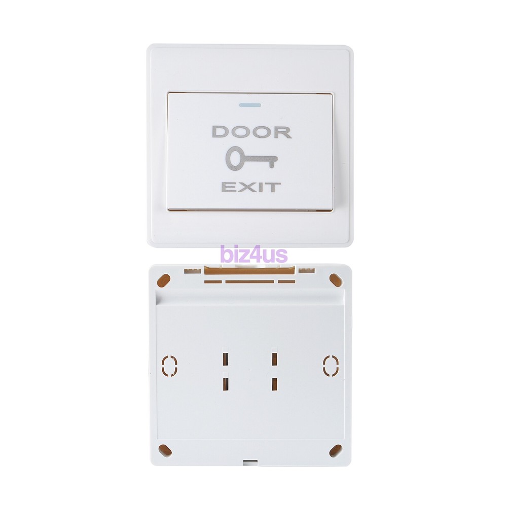 White Door Lock Exit Button Push Release Switch Panel for Access Control System