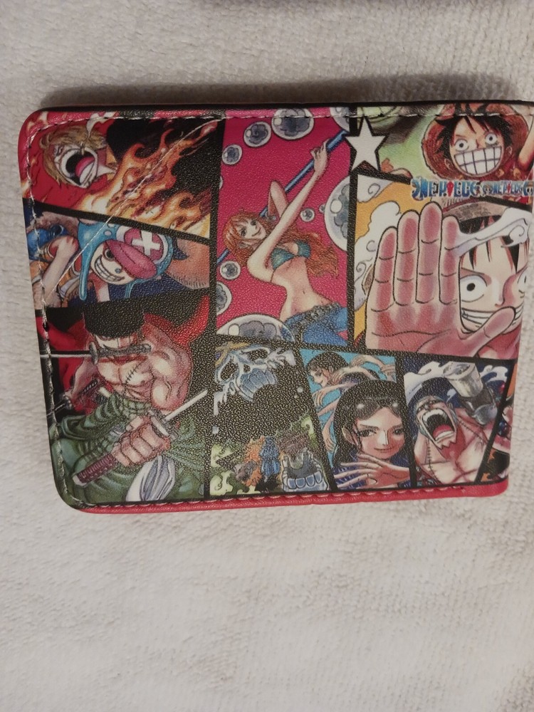 One Piece Logo Print Bi-Fold Wallet