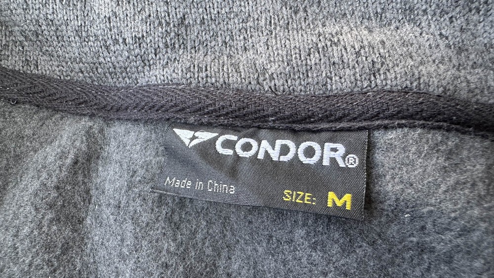 🇺🇸 Condor Matterhorn Warm Tactical Fleece Knitted Base Layer Jacket Graphite