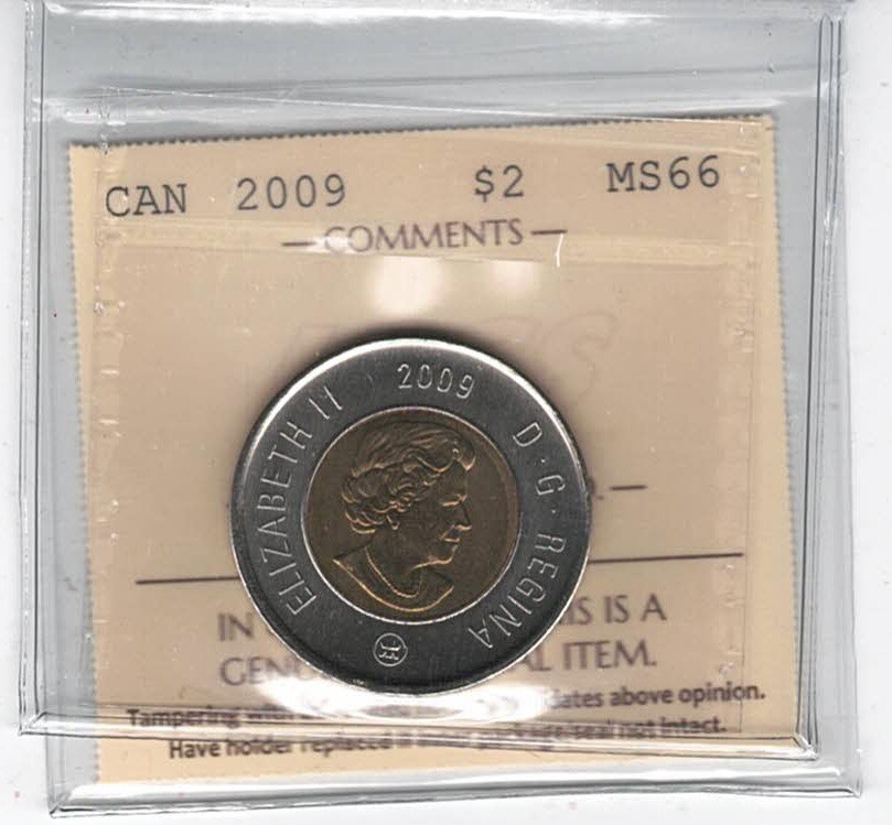 2009 Canada 2$ - ICCS MS66 - XGY 586