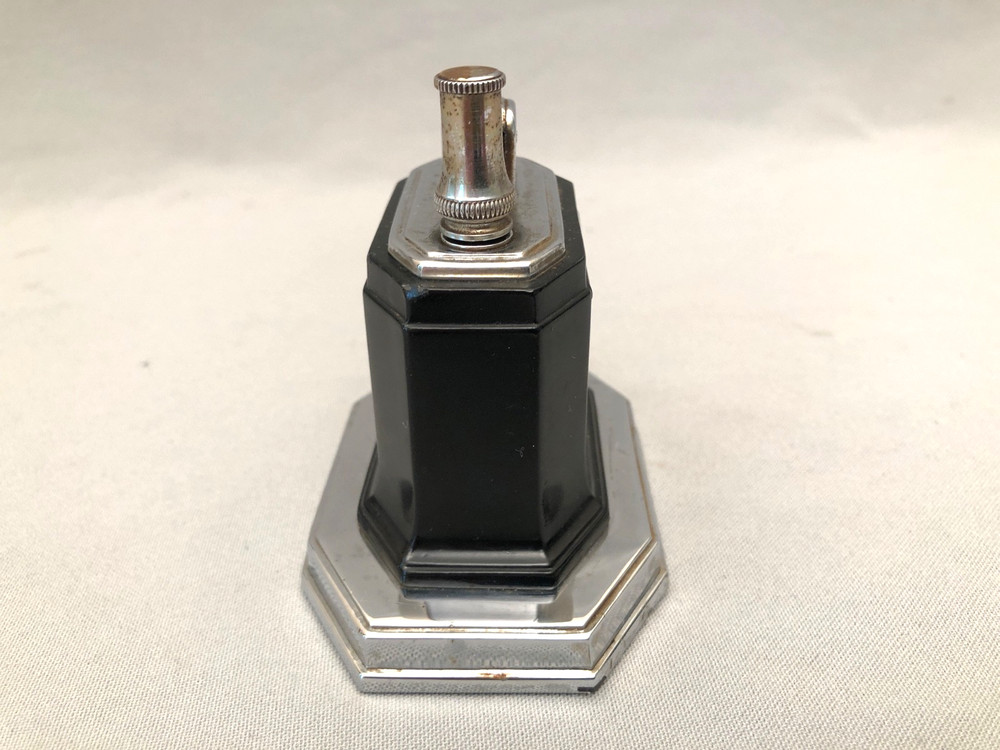 VINTAGE RONSON TOUCH TIP TABLE LIGHTER BLACK