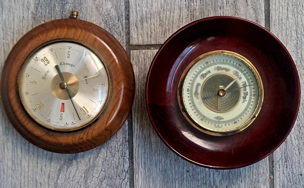 2 GERMAN MADE ANTIQUE BAROMETERS