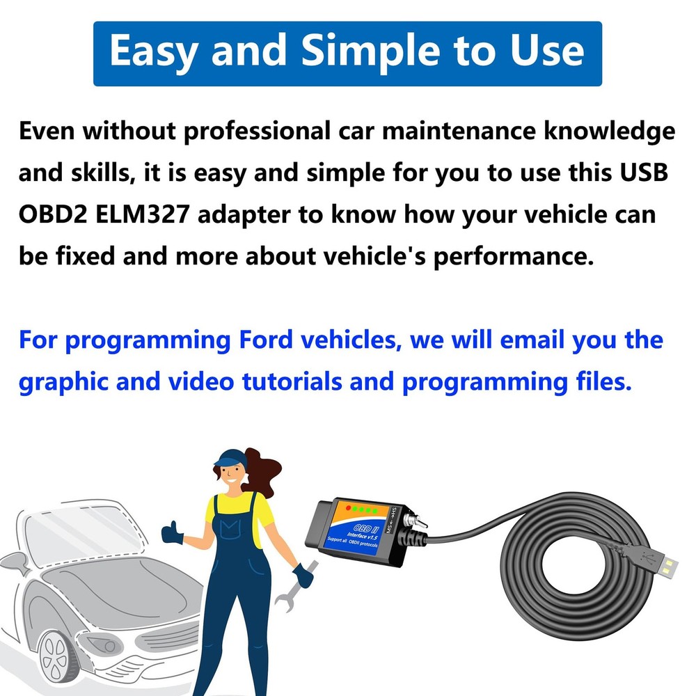 Sell-Off USB OBD2 ELM327 Scanner Reader for Windows, Laptop PC, ELMconfig...