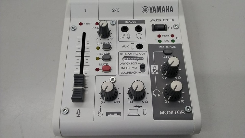 Yamaha AG03 MK2 Compact Mixer USB Audio Interface 3-Channel Mixing Console