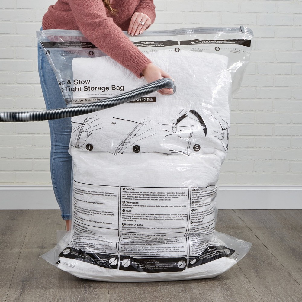 Jumbo Size Cubed Vacuum Storage Bag