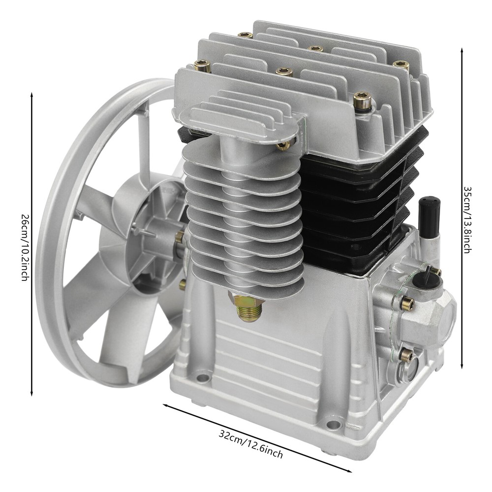 Air Compressor Pump Head, Single Stage Twin Cylinder Air Compressor Pump Head